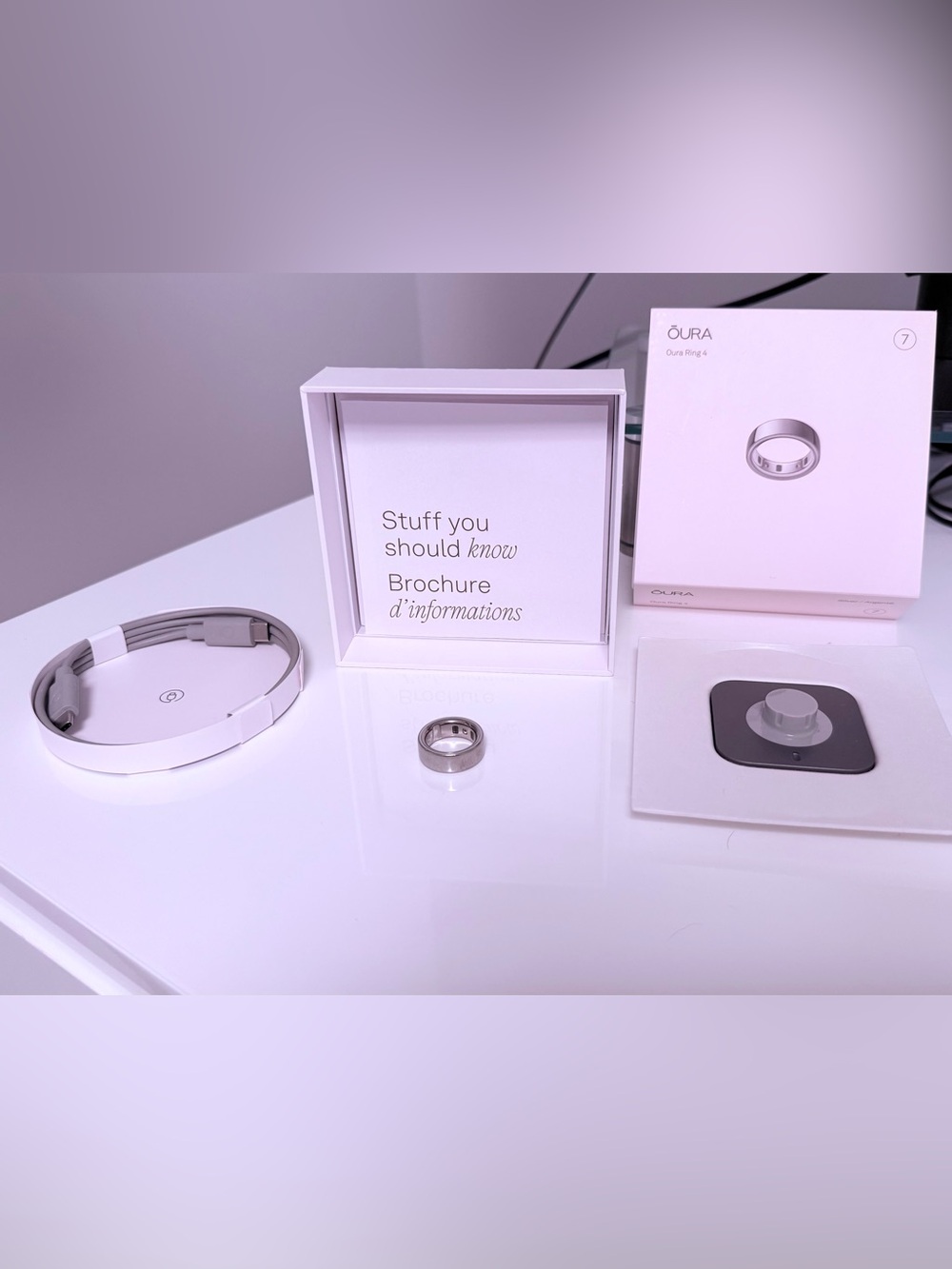 Oura Ring Gen 4 Smart Ring - size 7 - Silver Finish